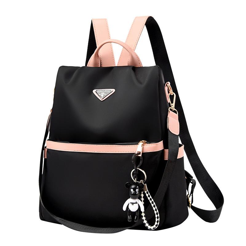 

Oxford cloth backpack new fashion messenger versatile large capacity casual contrasting schoolbag girls