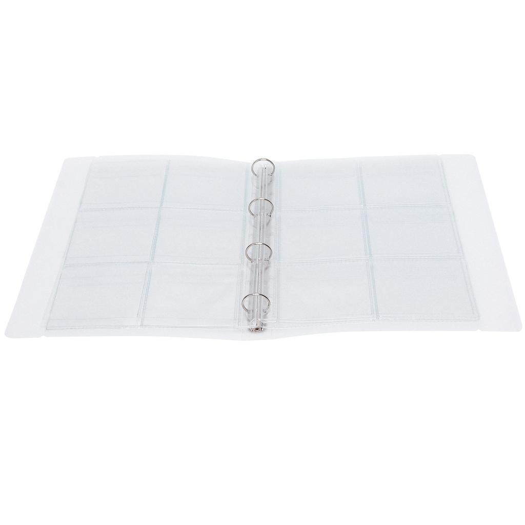 Transparent Binder Photo Organizer Badge Storage Book Perforated Ring Collection Folder 6