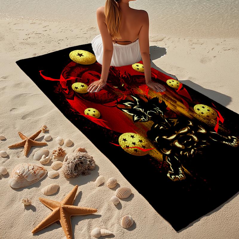 Dragon anime Artwork Beach Towel, Super Soft Microfiber, Gift for Her/Him, Birthday, for Pool, Beach, Travel, Home Decor Fan gifts