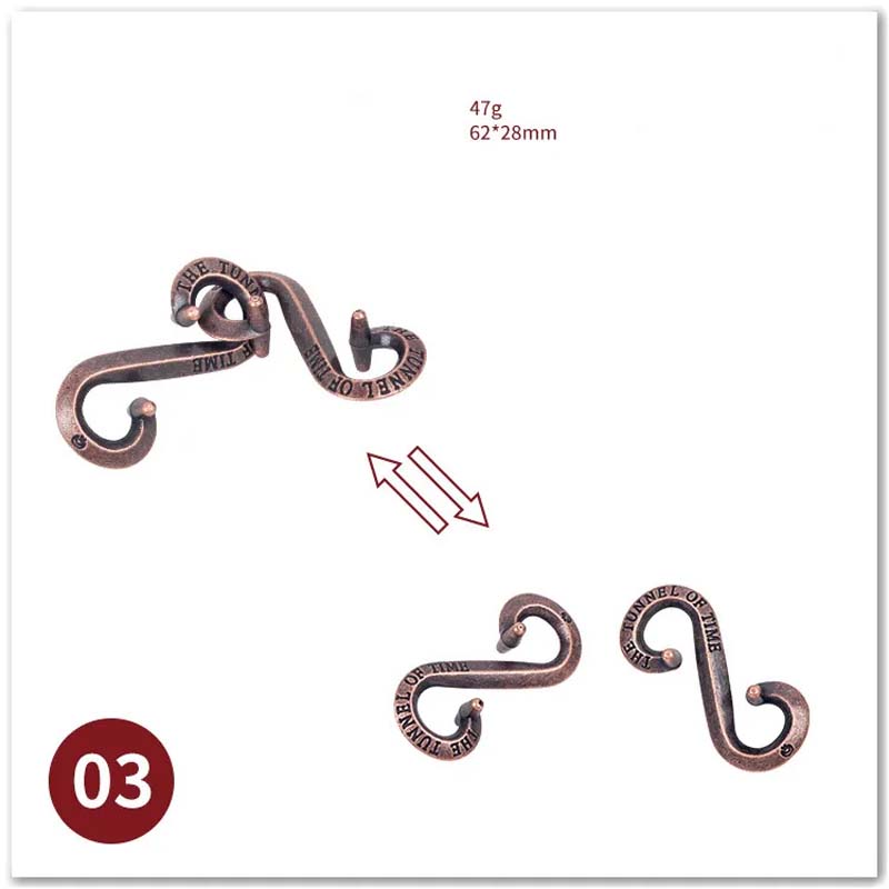 Metal 3D Jigsaw Puzzle Solving Toys Puzzle Unlocking Ring Buckle Children Adult Puzzle Games Leisure Puzzle Games