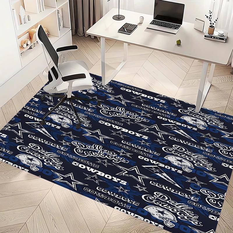 1pc Dallas Cowboys Print Area Rug - Soft, Washable Non-Slip Indoor Mat, Living Room, Home Office Decorative Rug,Office Decorative