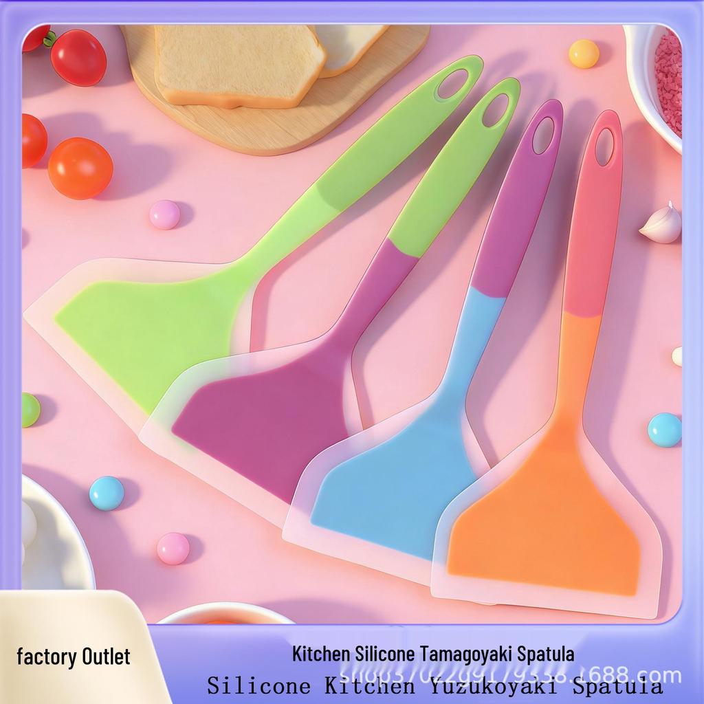 Silicone Tamagoyaki Spatula: Non-stick, Heat Resistant, Anti-slip, Multi-functional Cooking Tool for Eggs & Pancakes