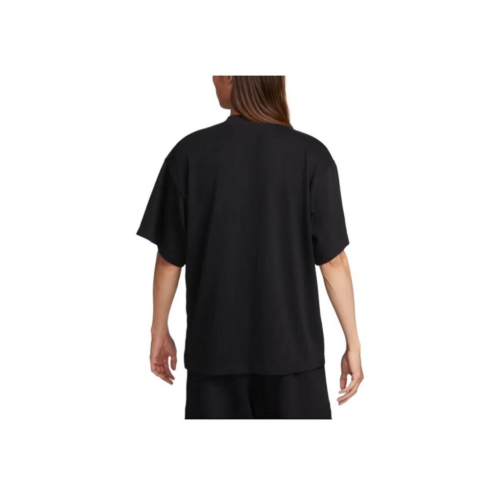 Nike Solid Color Logo Round Neck Breathable Sports Short Sleeve T-Shirt Men Tops Black FB7866-010