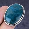 Natural Neon Blue Apatite Gemstone 925 Sterling Silver Jewelry Ring Size 7 K9h02