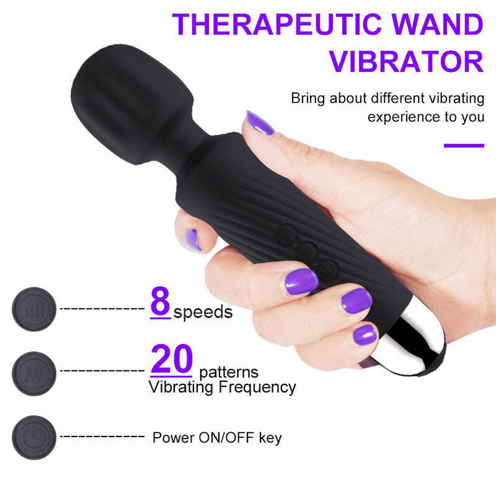 Vibrator Wand Sex Toys Clit Stimulator Vibrators Vibrator for Woman Sex Toy Gifts 20 Patterns & 8 Speeds of Pleasure Quiet & Small  Adult Toys