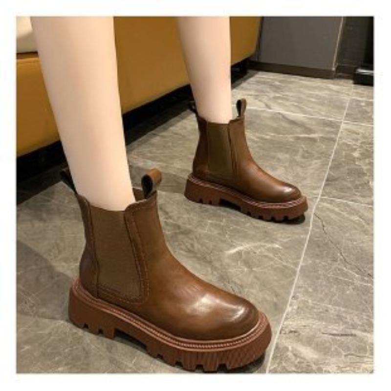 New Thick-soled, Skinny Ankle Boots for Women's Shoes, A Bestseller
