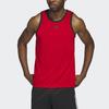 Adidas Legends Basketball 3-Stripes Tank Top Logo Color Block Sports Round Neck Sleeveless Vest Men Tops Crimson IC2461