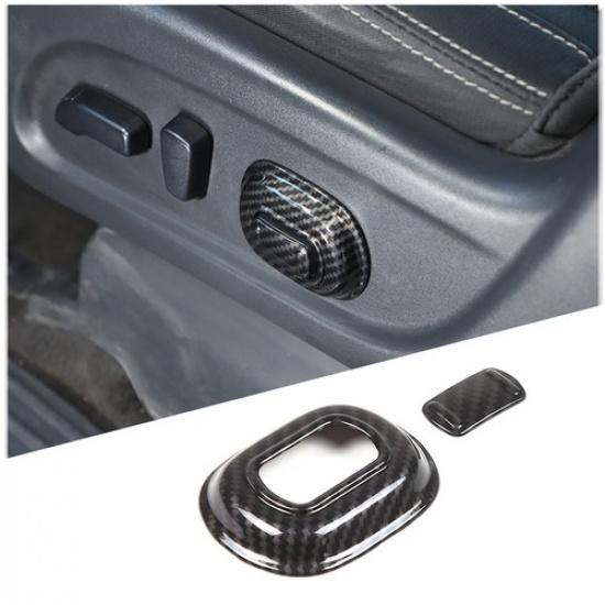 ABS Carbon fiber Seat Adjustment Button Cover Trim For Nissan Titan 2016-2024
