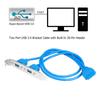 20-Pin Header Cable High Speed USB 3.0 Back Panel Expansion Bracket 2 Ports Motherboard 5Gbps Data Extension Cable