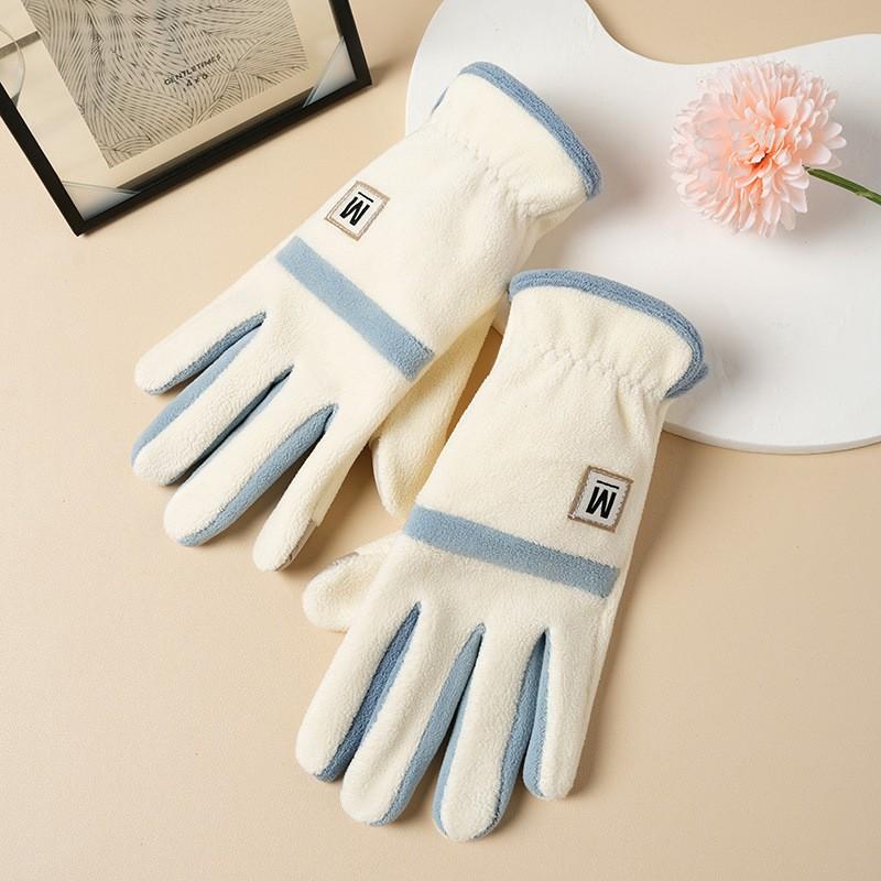Warm Fleece Lined Full Finger Touchscreen Gloves Women Cycling Hiking Outdoor Winter Sports