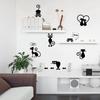 Black Cat Cartoon Wall Sticker for Light Switch - ZY-288, Perfect for Living Room & Bedroom Décor
