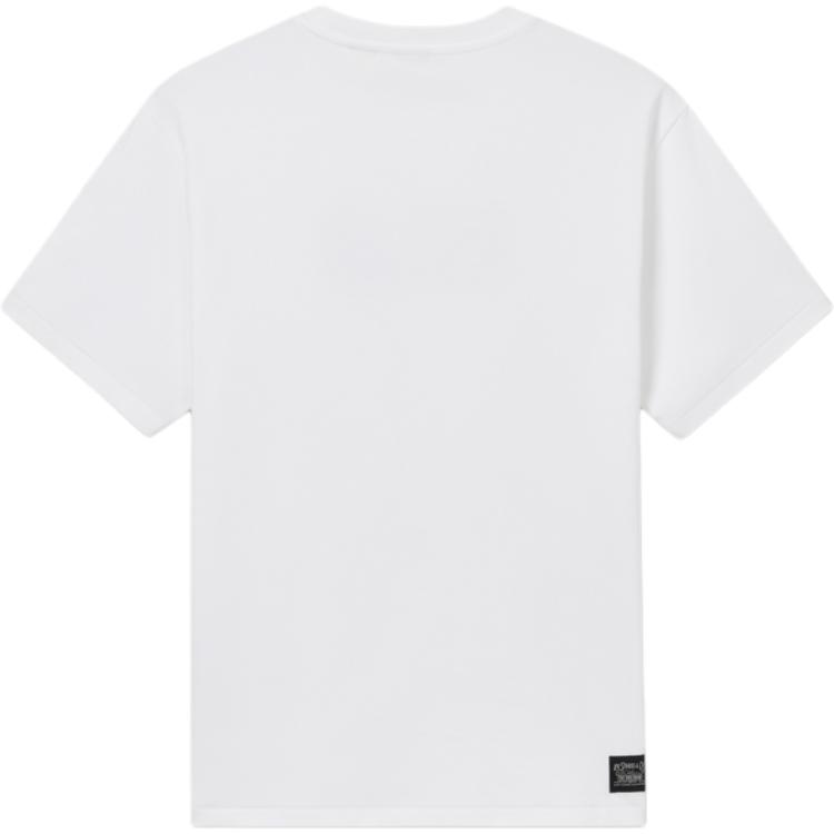 Levis Comfortable Casual Logo Print Ribbed Crew Neck Short Sleeve T-Shirt Men T-Shirts White 001AM-0013