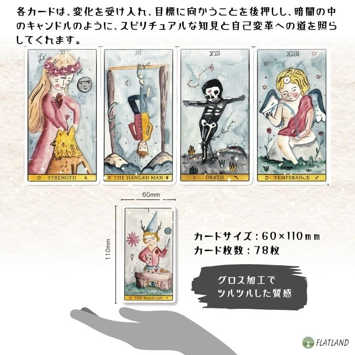 Tarot de la Luz Tarotový výklad Japonský návod k použití Autentický Tarot 78 karet Návod, Včetně, Karty,