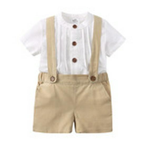 Summer British Style Toddler Performance Suit for Boys - Children's Formal Overalls Set