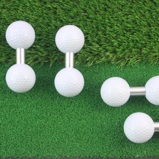 Trening golfowy Podwójna piłka z rurką Trener do układania równowagi Podwójna piłka Pomoc treningowa Narzędzie Akcesoria golfowe Mężczyźni Tata Mąż Prezent