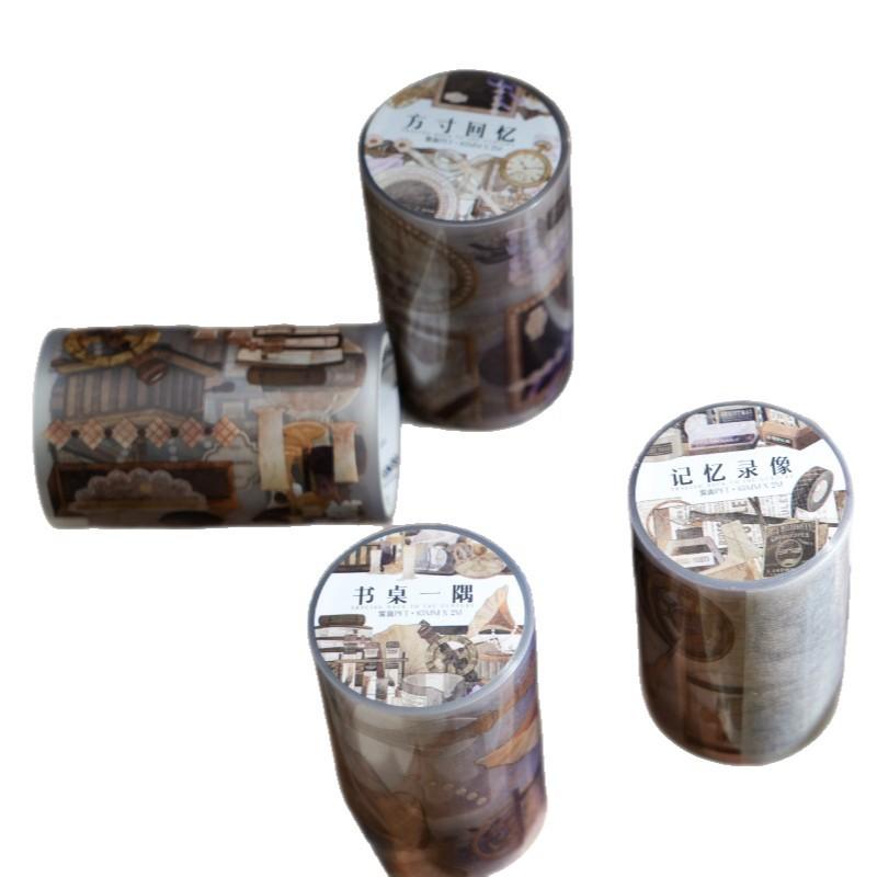 1 Roll 6.5x200cm Retro Vintage Tag Washi Tape Old Style Label Decor Tape For Scrapbooking Journal Craft Supplies
