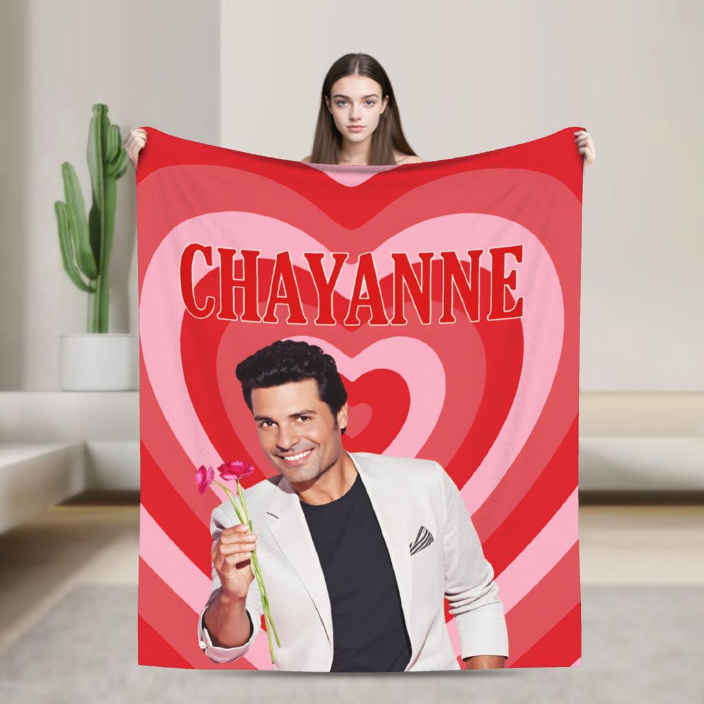 Chayanne Singer Warm Soft Blanket Camping Plush Throw Blanket Funny Outdoor Flannel Bedspread Sofa Bed Cover