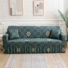 Universal Sofa Slipcover With Skirt Fitted Couch Cover Washable High Elastic Fabric With Skirt Sofa Cover For Dogs