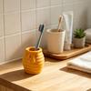 Cute Honey Pot Pen Holder 3D Printed Jar Holder, Creative Desk Organizer for Office PLA Material Cup Stationery, Makeup Brush Toothbrush Storage
