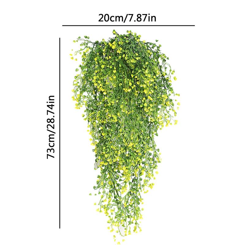 73/110cm Artificial Plant Rattan Golden Bell Willow Shooting Wedding Home Bar Wall Hanging Decoration Flower Plastic Flower