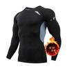 Herren Fleece Thermounterwäsche Set Sport Outdoor Skifahren Basisschicht Fitness Schnelltrocknend Rundhals Lange Unterhosen
