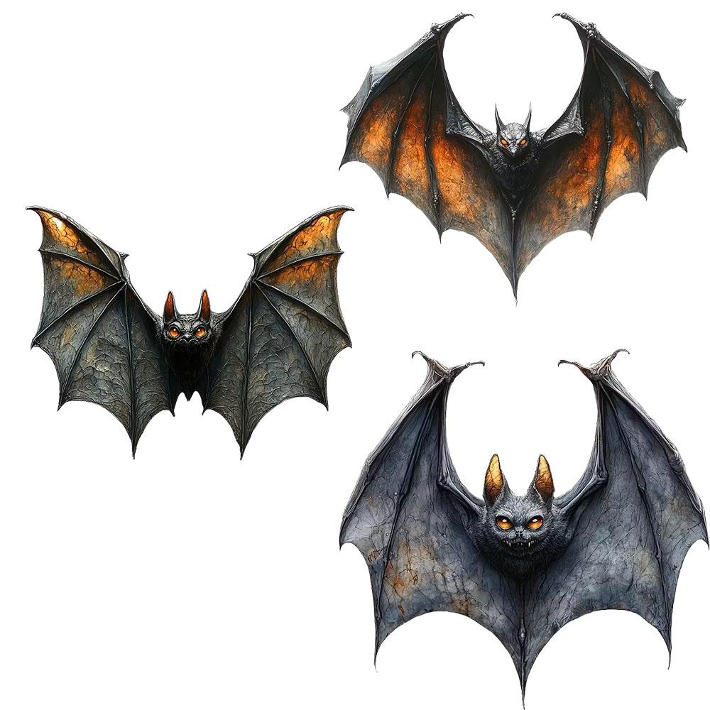 QT2465# Flying Bats Pattern Stickers, Motorcycle Stickers, Car Bumper Stickers, Car Body Decoration Stickers