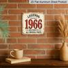 2D Flat 1pc, Retro Metal Aluminum Sign, Legendary 1966 Sign, Christmas Gift, Steampunk Style, Gift for Parents and Partners, Suitable for Garden