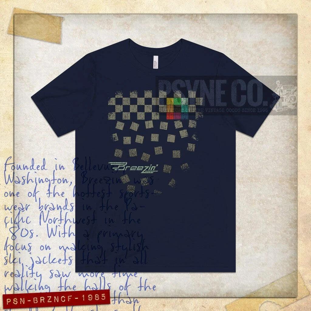 

Breezin Checker Falls 1985 Vintage Men s T shirt XL
