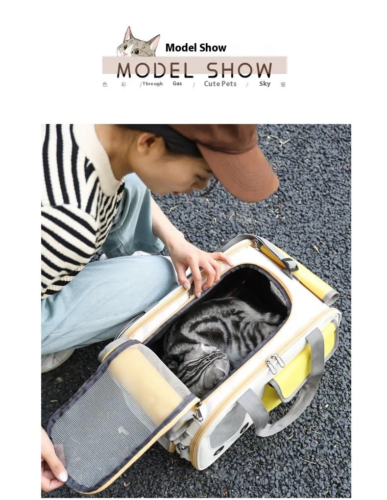 Portable Pet Dog Carrier Bag Portable Foldable Shoulder Bag Outdoor Handbag Transport Bag for Small Dogs Cats Pet Supplies