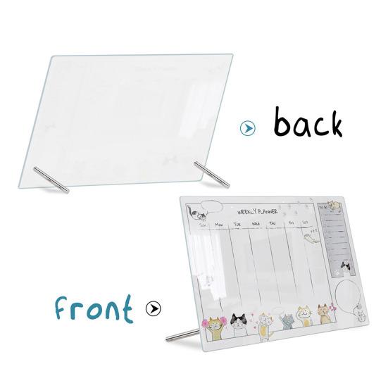 Acrylic Desktop Small Whiteboard Calendar Daily Planner Writing Board Weekly Planning Board with Stand Office Reminder Display Board