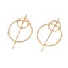 Large Earrings, Geometric Circles, Hollow Simple Long Stud Earrings, High-End Fashion Accessories
