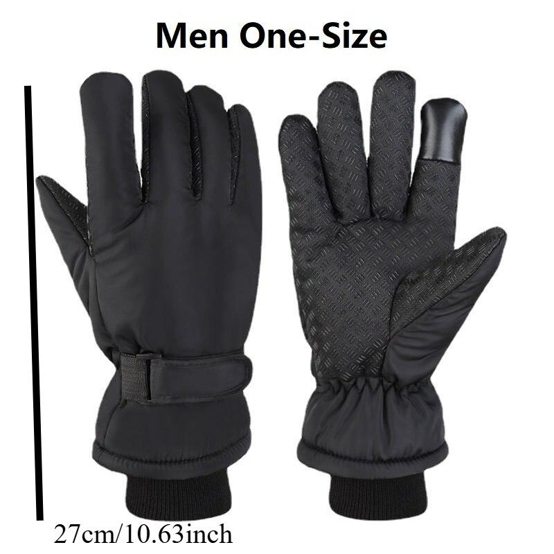 Men Winter Ski Gloves Waterproof Windproof Outdoor Sport Cycling Bike Bicycle Motorcycle Hiking Camping Hand Warm Gloves