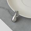 Sterling Silver Water Purifier Bottle Pendant Necklace - Elegant Long Style Sweater Accessory
