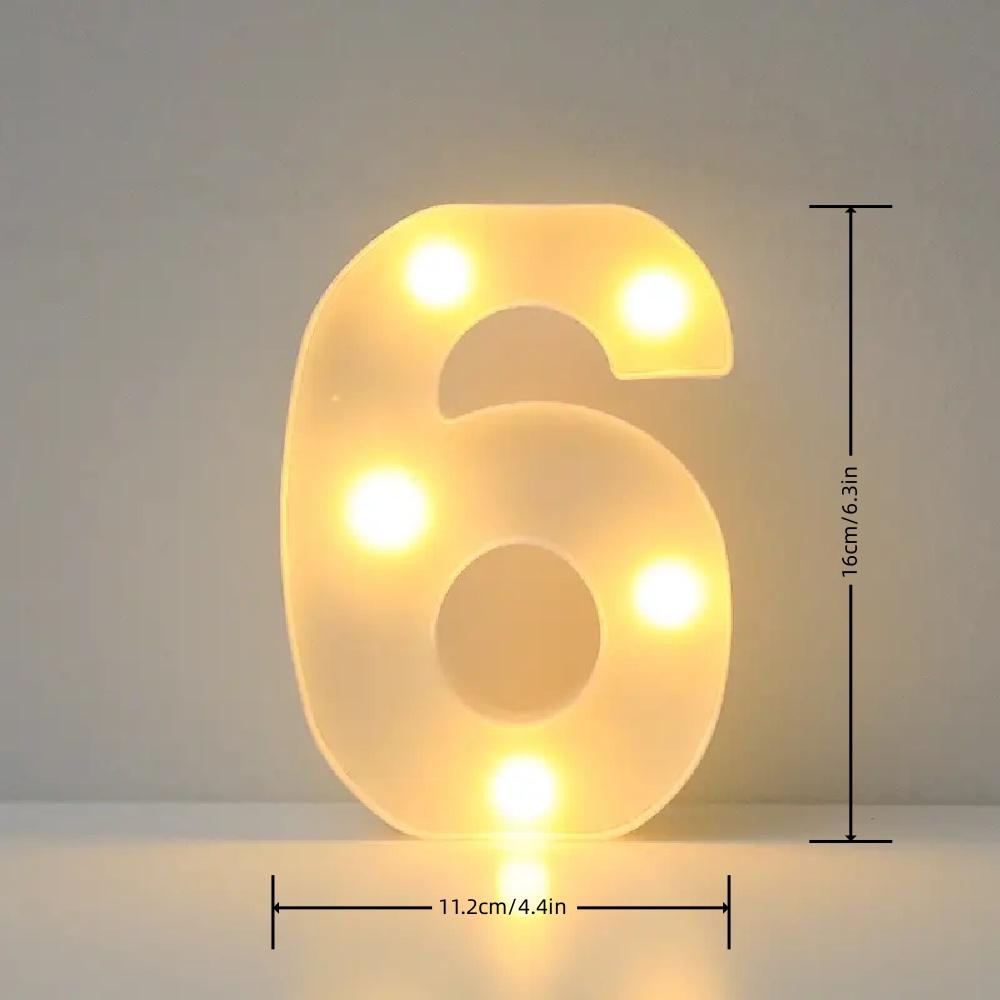 1PC LED Alphabet&Number Lights For Home,Wedding,Proposal,Birthday,Party,Photo Prop, Battery Powered White Decorative Night Light