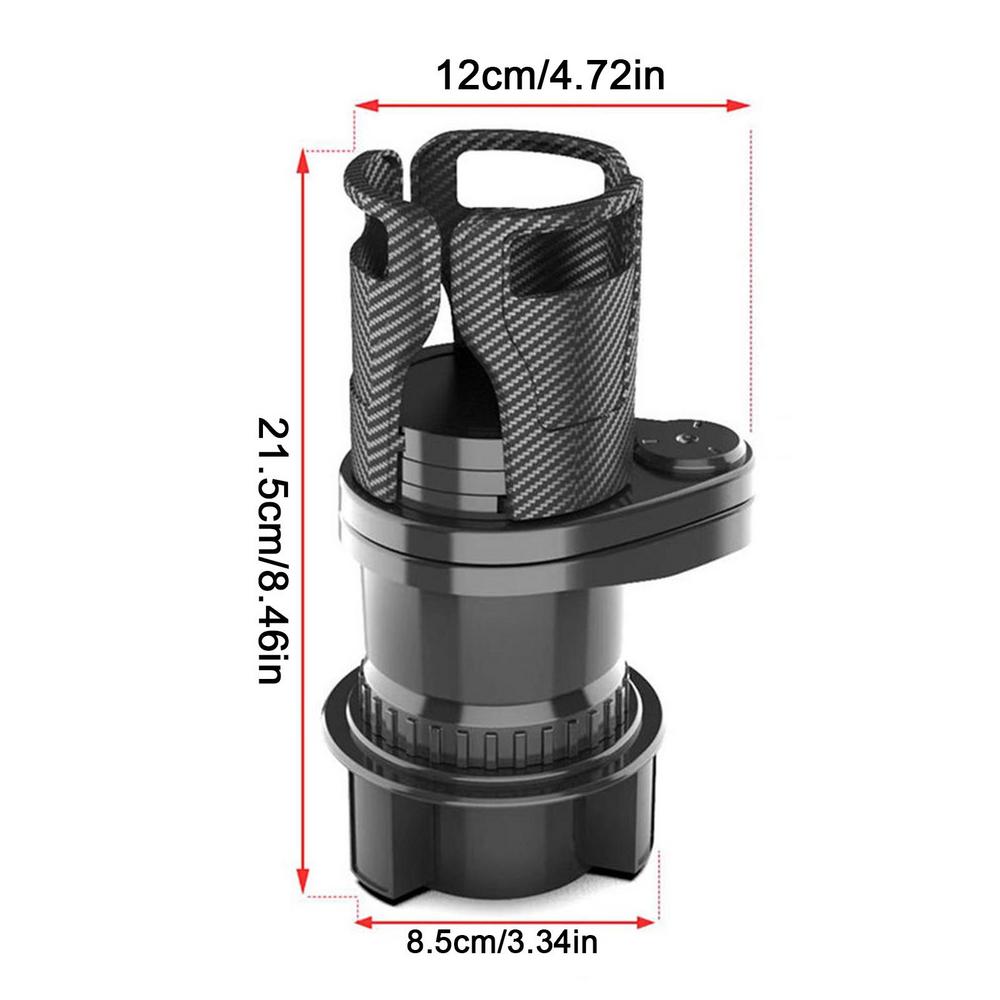 

Автомобильный держатель для стаканов, адаптер-расширитель 2 в 1, автомобильные подстаканники, расширитель, универсальная многофункциональная вставка, автомобильная чашка для напитков чёрный