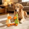 Pet Toy Cartoon Toucan Shape Plush Dogs Food Dispensing Toy with Sound Feature Bite-Resistant Relieves Boredom Pet Enrichment