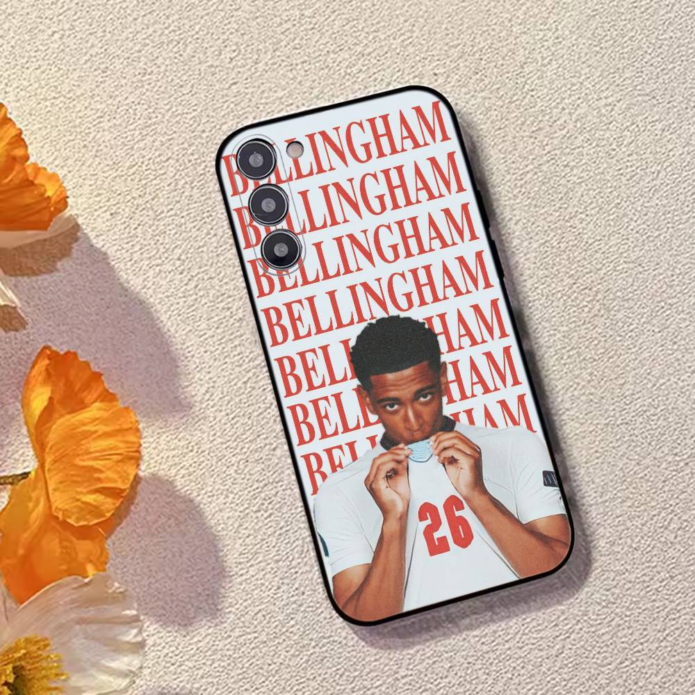 J-Jude F-Football Bellinghams Phone Case Black Silicone Soft For Samsung Galaxy A73,A72,A71,A70,A53,A52,A51