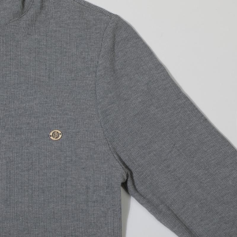 PLAYBOO Fleece Ribbed Half Zip Top Heather Grey