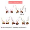 Deer Horns LED Christmas Headband Branch Glowing Hair Clip Funny Christmas Antlers Hairpin  Girl