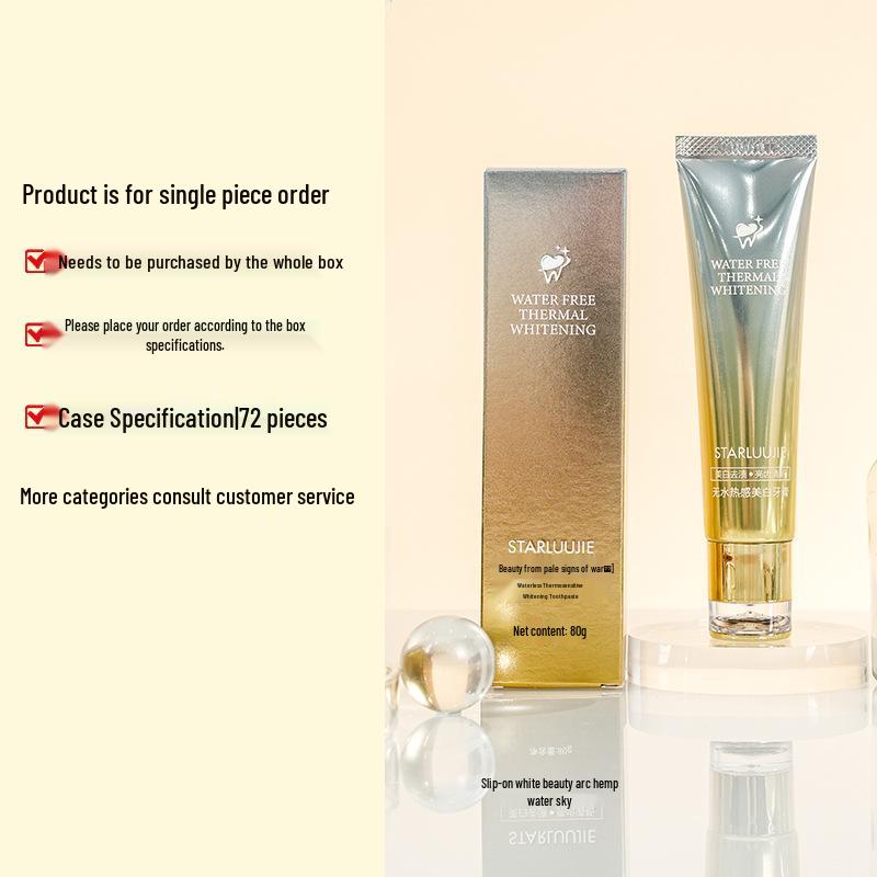 Whitening Waterless Thermal Toothpaste for Yellowing and Bad Breath Removal - Fresh Breath Formula Fresh Breath 80g