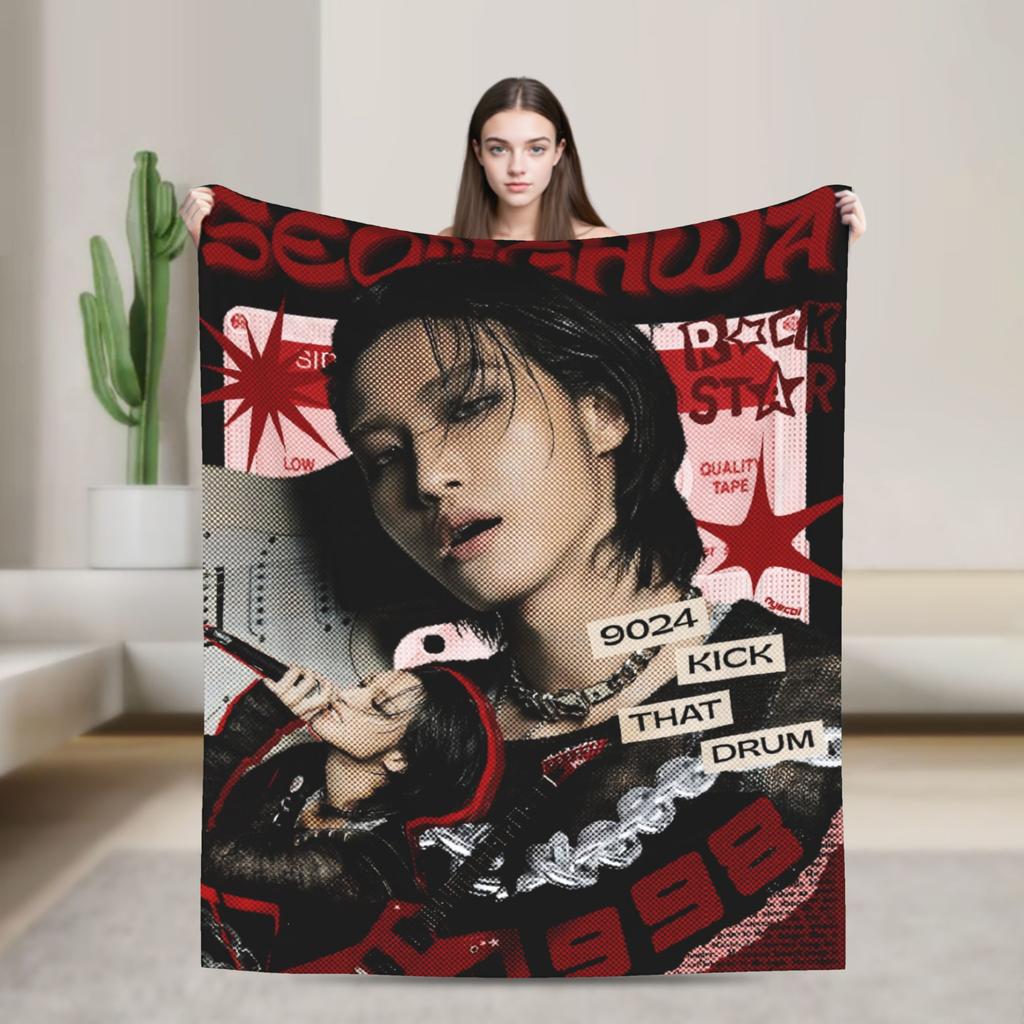 Weiche Decken Dekorative Mingi Ateez Coole Überwurfdecke Flanell Bettdecke Für Sofa Bett Decke Mit Aufdruck Sofa Bettbezug