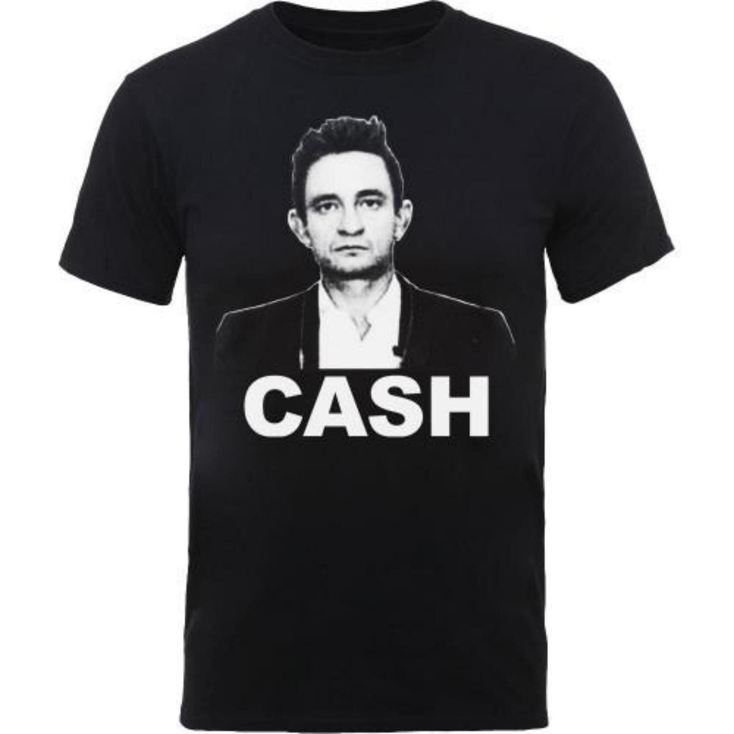 Johnny Cash Unisex Adult Face T-Shirt S