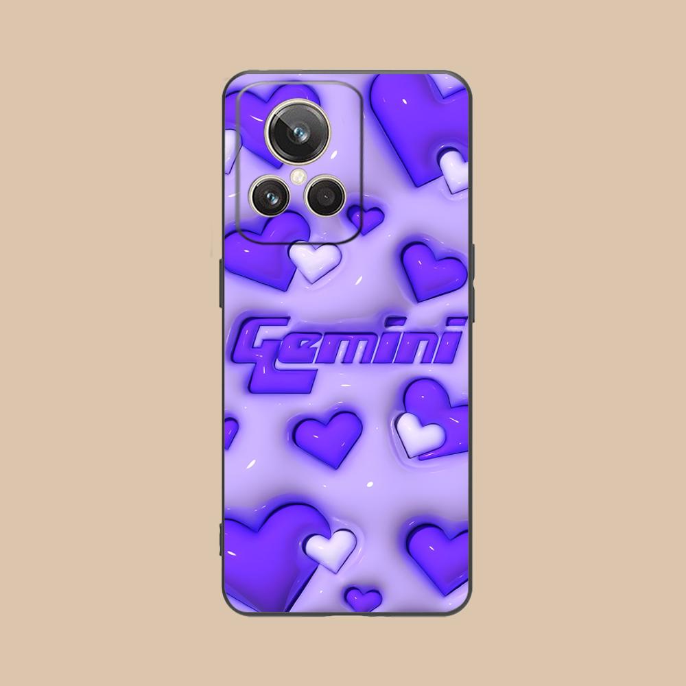 Zodiac Sign Gemini Phone Case for Realme 15 14 13 12 11 10 9 Pro Plus T i Lite 5G Soft TPU Shockproof Cover