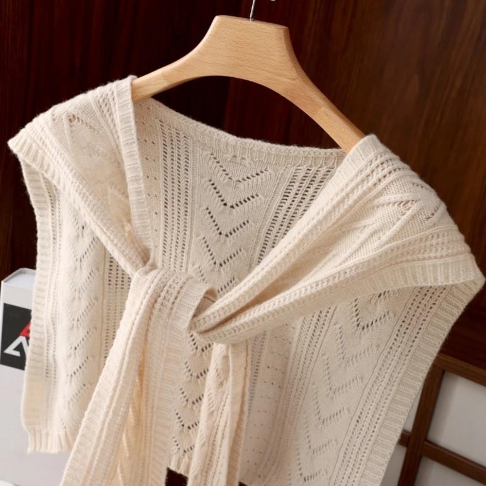 Strickschal im koreanischen Stil Strickstruktur Falscher Kragen Halsumhang Kleid Hemd Accessoire