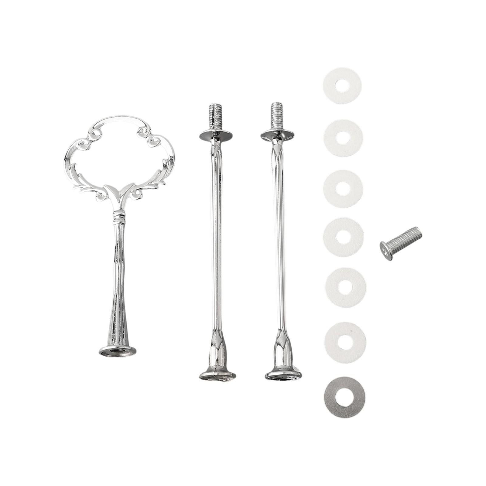 

1 шт. Подставка для торта в европейском стиле из золотого цинкового сплава 2/3 яруса Silver Triple Layer