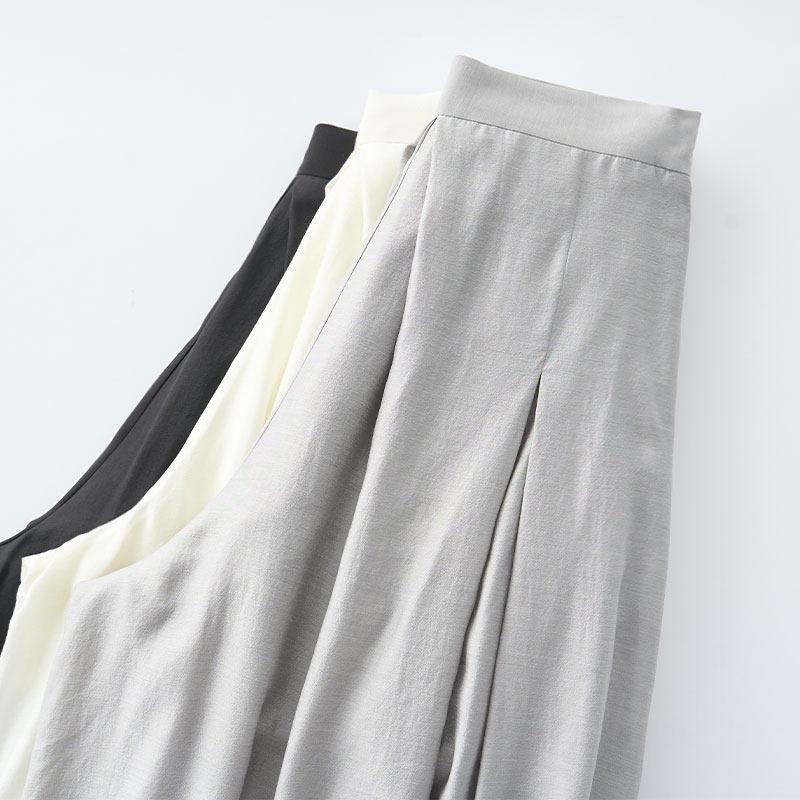 Northern Deer Modal Slimming Wide-Leg Skirt Pants - Summer Drape Style (YH10092)