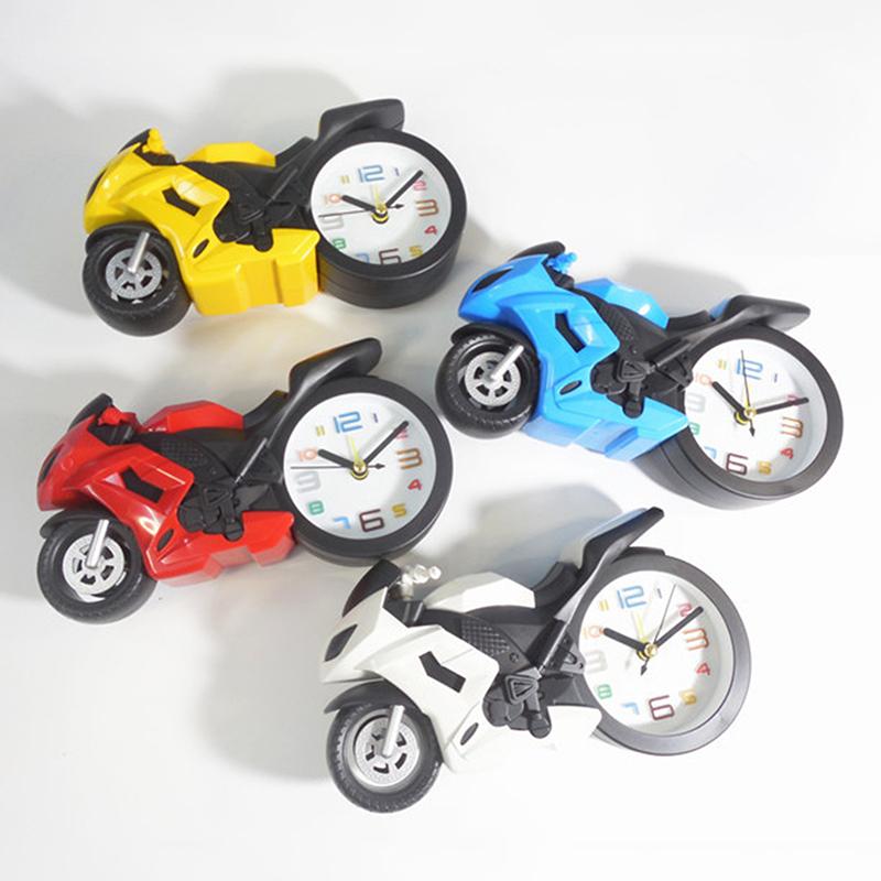 Kreativní motocyklový budík Přenosný stolní budík pro děti Přátelé Dárek Noční budík Stolní dekorace