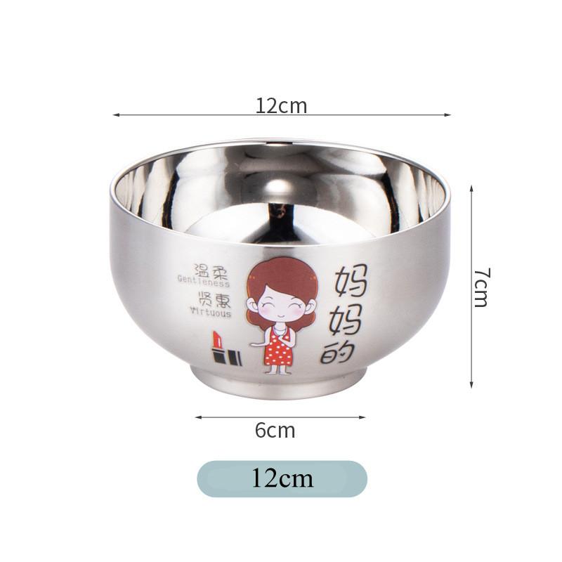 

Творческая миска для риса с рисунком из мультфильма, бытовая миска для супа рамен из нержавеющей стали, контейнер для еды для родителей и детей, кухонная посуда