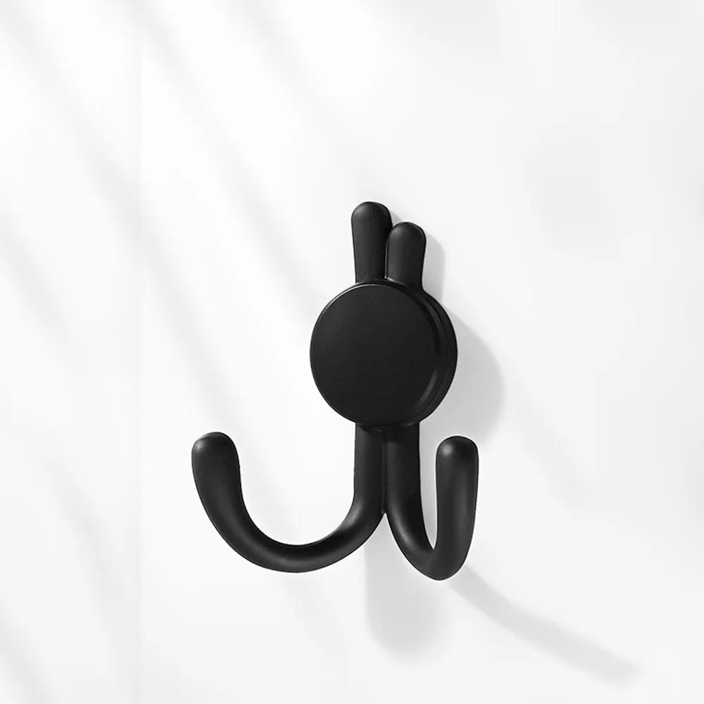 

Цинковый сплав, легкий роскошный крючок для одежды в виде кролика, креативная форма, симпатичные двойные крючки, практичный мультяшный настенный слинг для дома