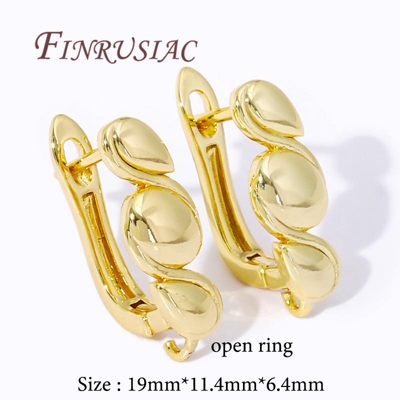 Multi Styles 18K Gold Plated Earwires Fasteners Earring Hooks Clasps Accessories For DIY Women's Anti-Allergy Earrings Making